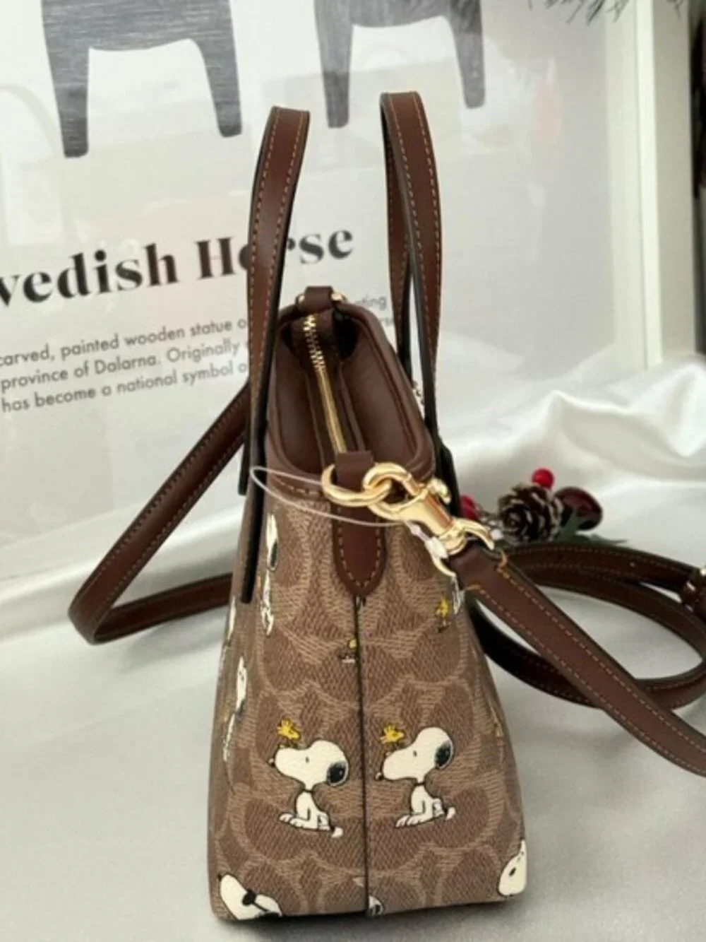 NWT Coach X Peanuts City Mini Tote Bag In Signature Canvas with snoopy‎ print - Picture 3 of 6